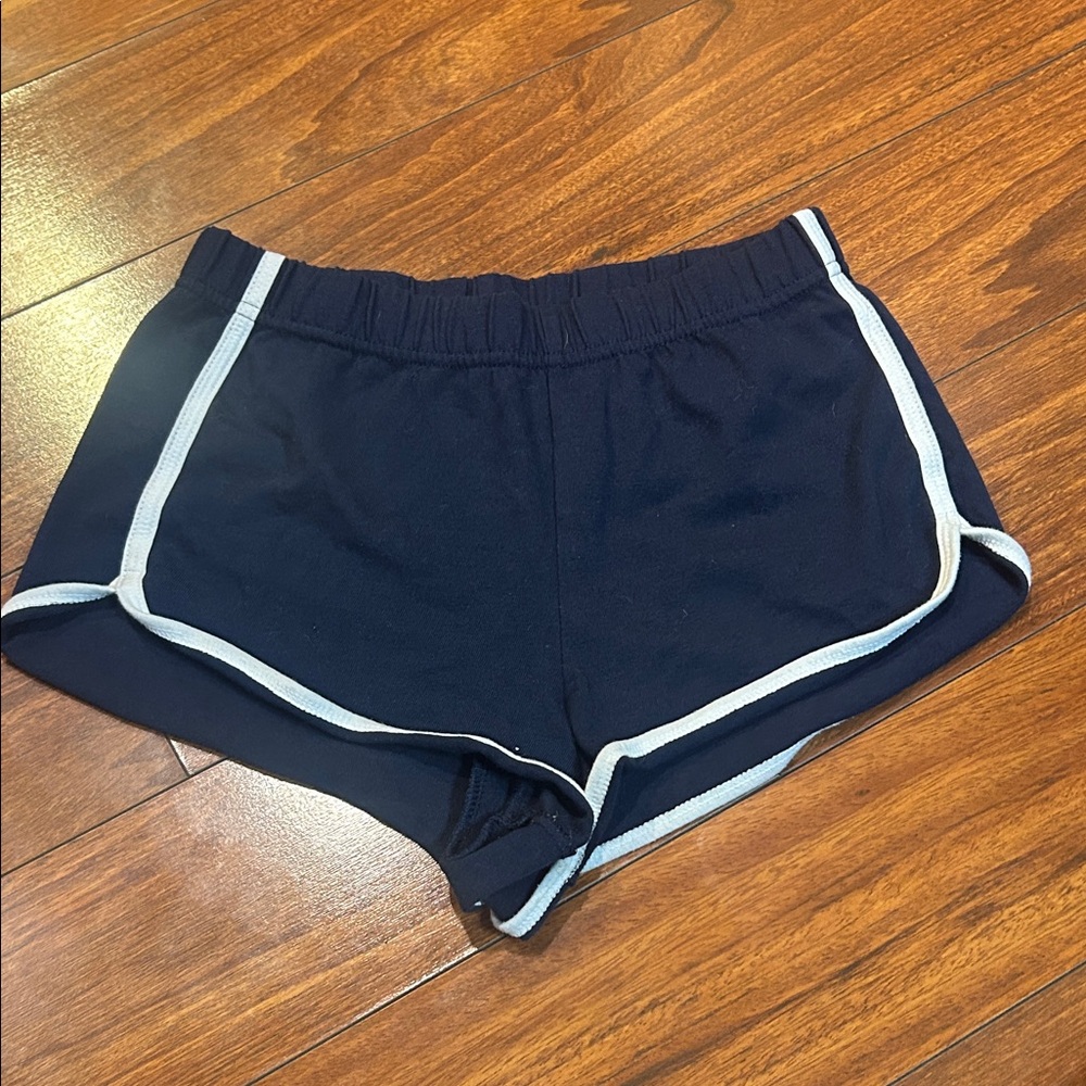 No Boundaries Navy Women's Athletic Shorts with white Trim
